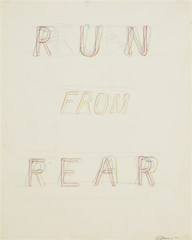 Bruce Nauman, Run from Fear/Fun from Read, 1972.