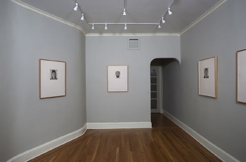 Installation view of Chuck Close: Drawings of the 1970s at Craig F. Starr Gallery