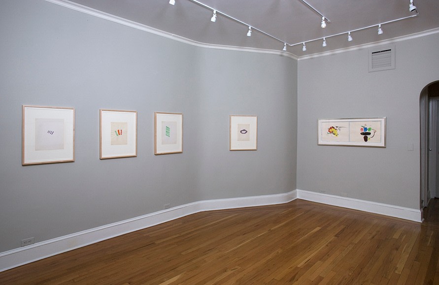 Installation view of Seeing Intimacy: Richard Tuttle on Paper at Craig F. Starr Gallery
