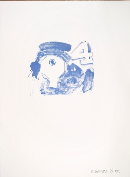 Robert Rauschenberg, Blue Stone, proof related to Breakthrough II, 1965.