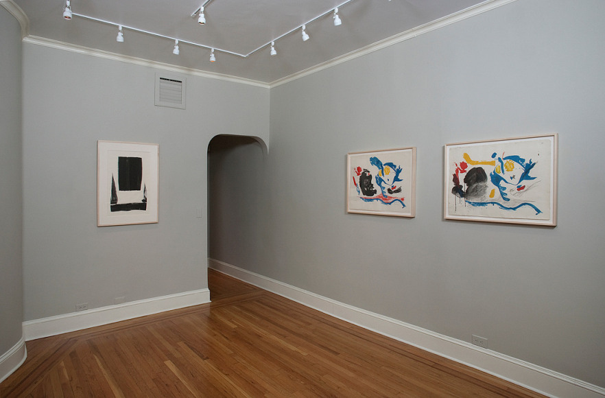 Installation view of Helen Frankenthaler: Prints and Proofs of the 1960s from the Artist&#039;s Archive at Craig F. Starr Gallery
