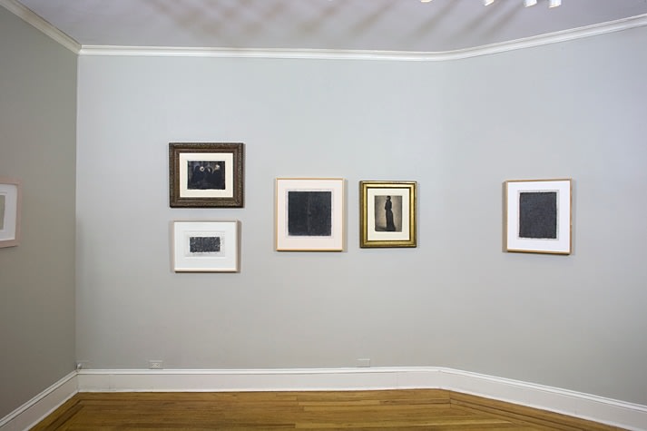 Installation view of Jasper Johns / Georges Seurat Drawings at Craig F. Starr Gallery
