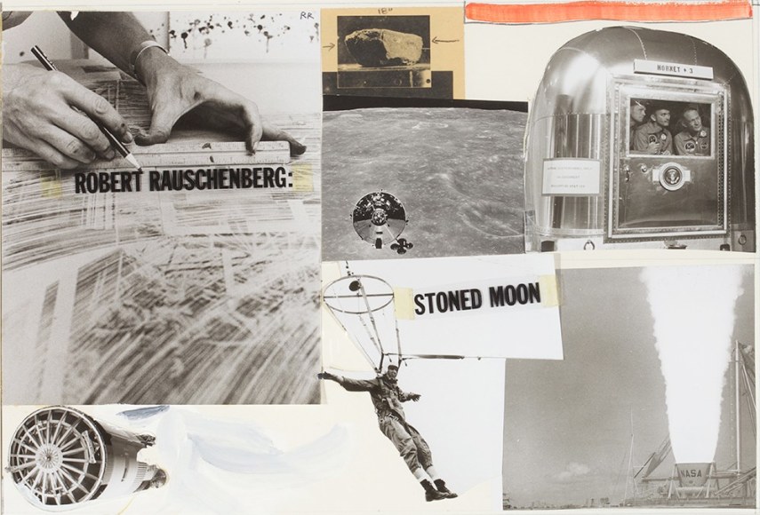 Robert Rauschenberg Cover Page, Stoned Moon Book, 1970