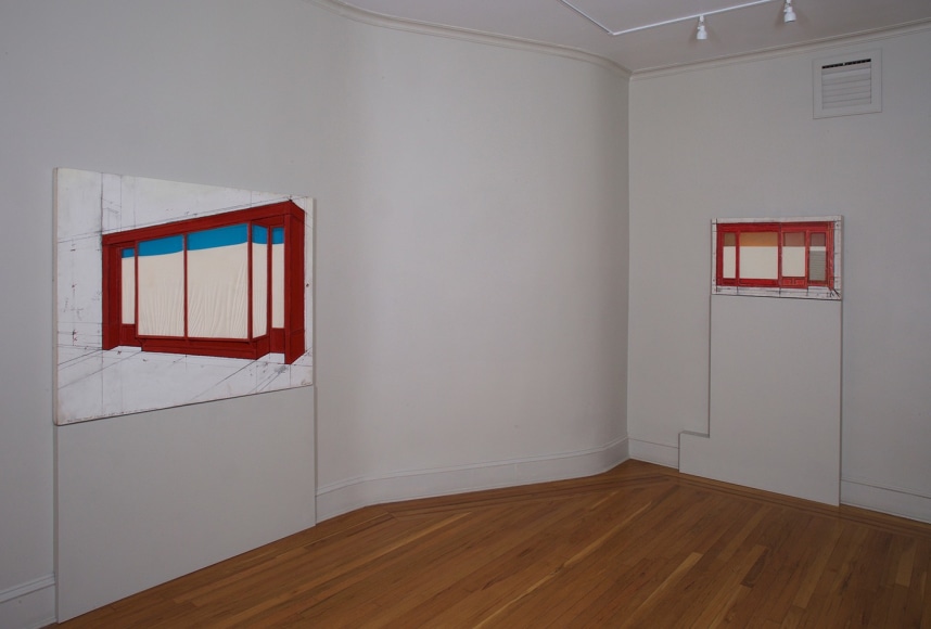 Installation view of Christo: Show Windows and Store Fronts, 1963-67 at Craig F. Starr Gallery