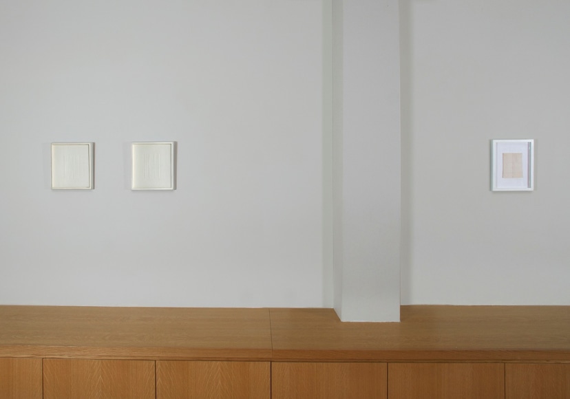 Installation view of Eleanore Mikus: Tablets and Related Works, 1960-69