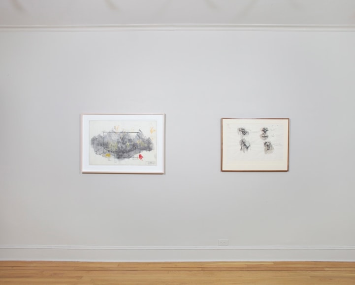 Installation view of Body Double: Jasper Johns / Bruce Nauman at Craig F. Starr Gallery
