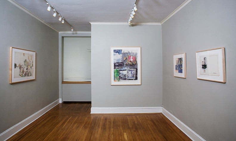 Installation view of To Ileana, From Bob: Rauschenberg Drawings from the Sonnabend Collection at Craig F. Starr Gallery