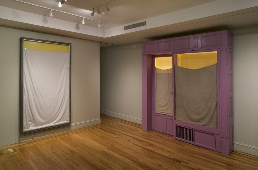 Installation view of Christo: Show Windows and Store Fronts, 1963-67 at Craig F. Starr Gallery