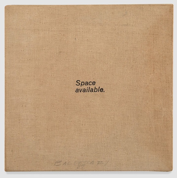 John Baldessari Space Available, 1966-67