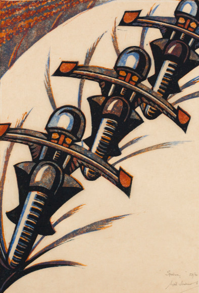 Sybil Andrews, Speedway, 1934.