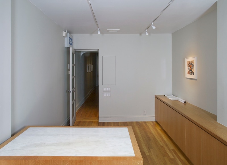 Installation view of British Linocuts of the Grosvenor School at Craig F. Starr Gallery