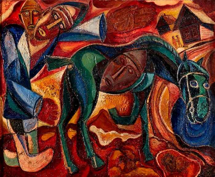 David Burliuk, His Beloved Horse, 1927