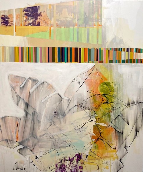 GREENBERG-Sheldon_Mute Chart Series #10_mixed media on panel_56x48
