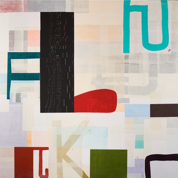 HARRIS-Alfred, Lilies and Jade, 60 x 60 inches