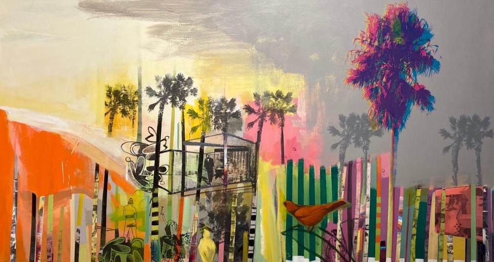 GREENBERG-Sheldon_the bird cage_48x84_acrylic,oil and screenprint