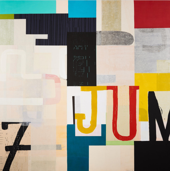 HARRIS-Alfred_Hard Candy Landing_acrylic paper and silk on panel_60x60