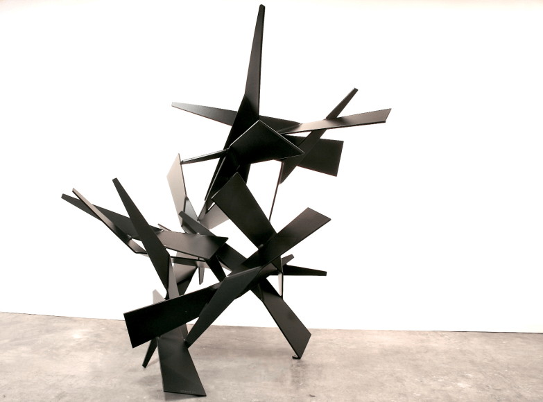 DEVINE-Matt_Back in Black_aluminum with powder coat_73x59x74 inches_2
