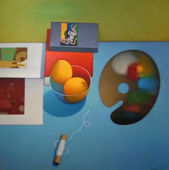 DAMIANO-Frank_Unwind_oil on canvas_36x36_sold