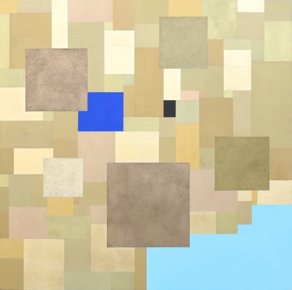 Arabian Summer 1, Acrylic and golden leaf on canvas_67x67_s