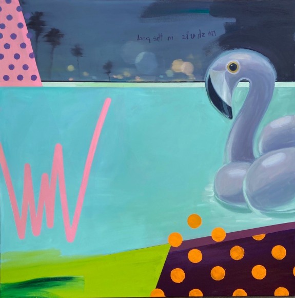 GREENBERG-Sheldon_no sharks in the pool_oil on canvas_40x40