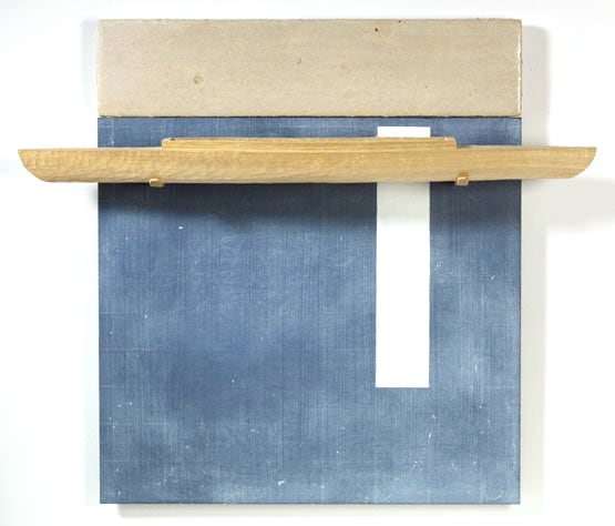 RUDDELL-David_Blackboard with White Stripe-Poplar Boat_27x32x5