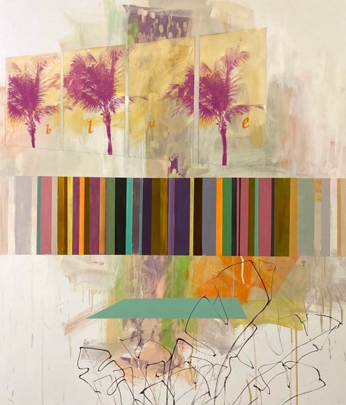 GREENBERG-Sheldon_Mute Chart Series #8_mixed media on panel_56x48
