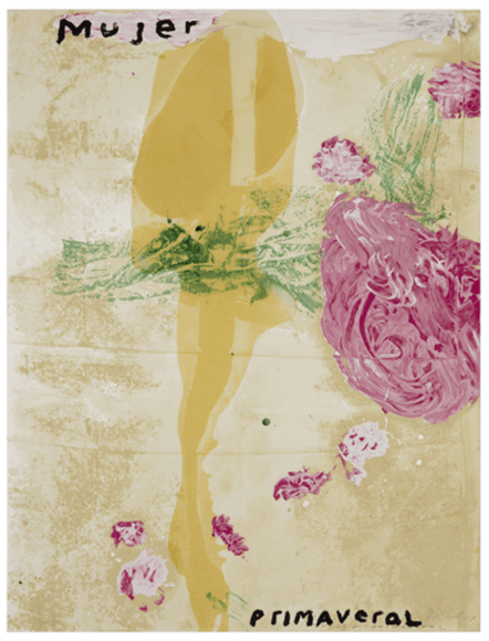 SCHNABEL-Julian_Mujer Primaveral_hand-painted, 15-color silkscreen with poured resin_40x30 inches