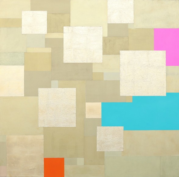 Arabian Summer 2, Acrylic and golden leaf on canvas_67x67_s