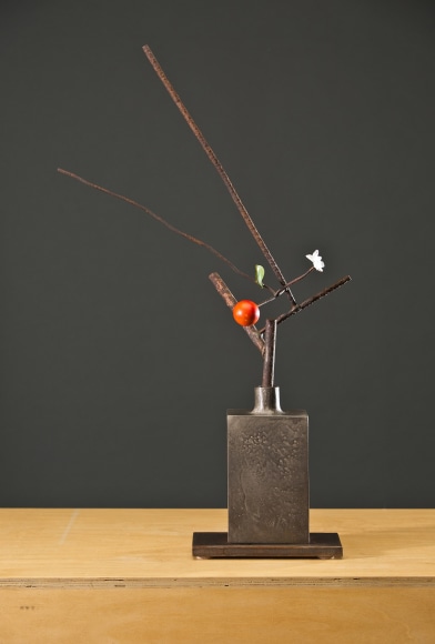 08_ANDERSON-David-Kimball_Spring (vertical rectangular bottle, silver patina) 24x18x8_Ws