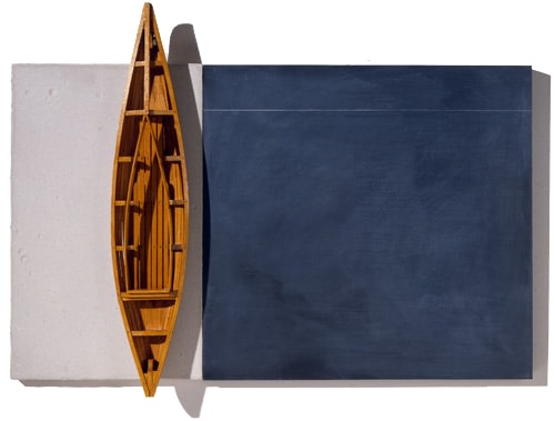 RUDDELL-David_Cement Board-Blackboard Fir Boat_37X50X7