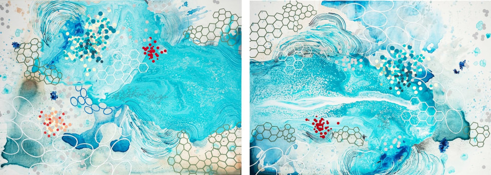 PATTERSON-Heather_Accumulation_diptych_mixed media on panel_34x94