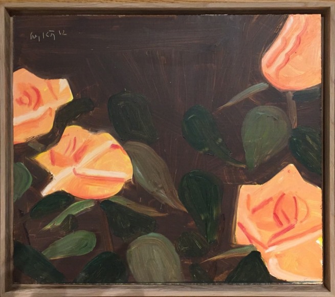 Alex Katz Pink Roses, 2012 signed and dated recto U.L. oil on panel 10 x 12 inches