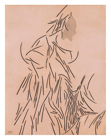 Dorothy Hood Straw Warrior, n.d. drawing on paper 26 x 20 3/8 inches
