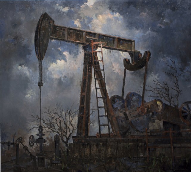 John Alexander Big Oil, 2008 oil on canvas 76 x 84 inches Collection of The Museum of Fine Arts, Houston