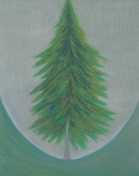 Ping Zheng Gray Days, 2019 oil stick on paper 13 7/8 x 11 inches