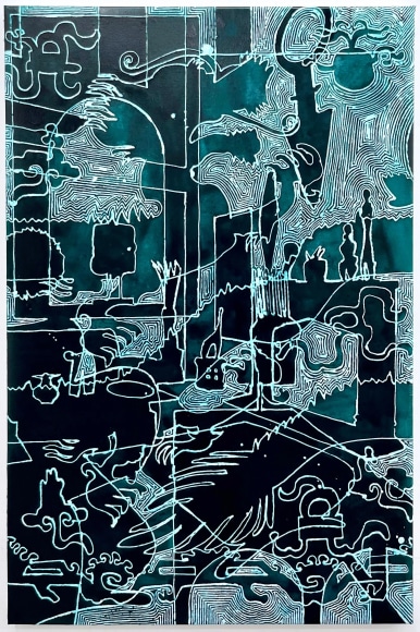 Bo Joseph Untitled, 2024 acrylic and tempera on paper mounted on canvas 48 x 31 5/8 inches