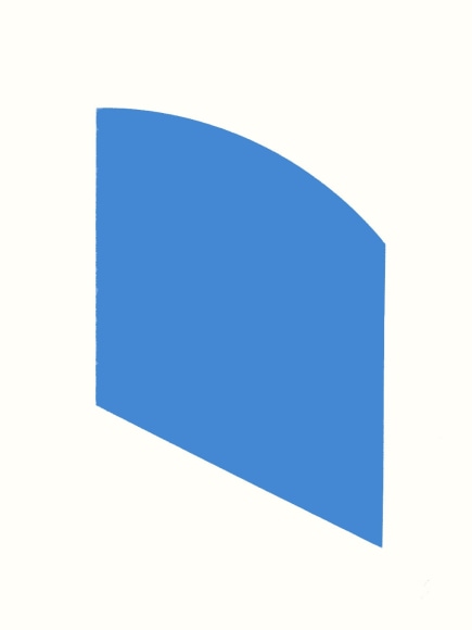 Ellsworth Kelly  Blue, 2003  framed lithograph on wove paper  paper: 28 3/4 x 22 3/8 inches  frame: 30 1/4 x 23 5/8 inches  Edition 19 of 45  Signed and numbered in pencil  $16,000