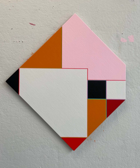 Aaron Parazette EdK #4, 2025 acrylic on linen 31 x 27 inches