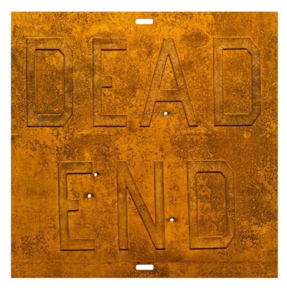 Ed Ruscha,  Rusty Signs - Dead End 2, 2014,  Mixograf&iacute;a&reg; print on handmade paper,  24 x 24 inches,  edition of 50,  Publisher: Mixograf&iacute;a
