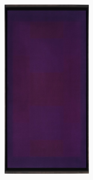 Seth Cameron  No 35, 2018  watercolor on paper in maple artist frame  60 x 30 inches]  Private Collection