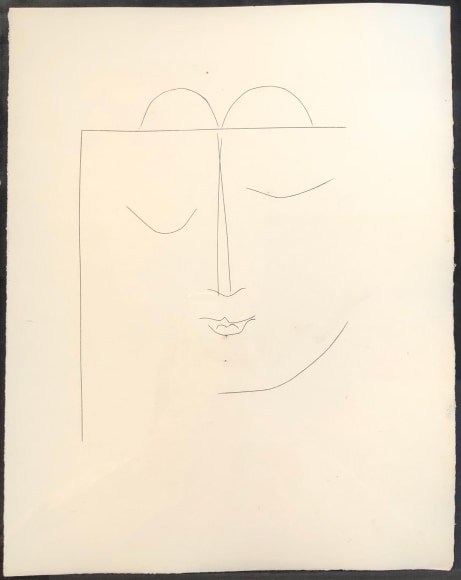 Pablo Picasso  Carmen. Plate XXVII, 1948 (May 6)  engraving  paper: 12 7/8 x 10 1/4 x 2 1/2 inches  frame: 20 11/16 x 17 7/16 inches  Edition of 320