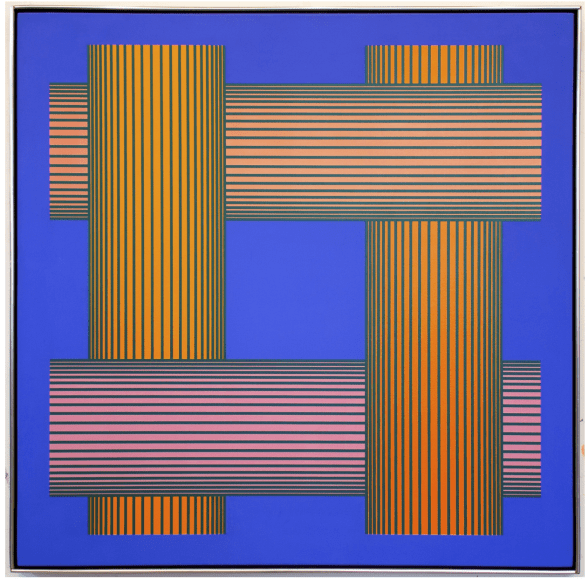 Richard Anuszkiewicz Translumina with Deep Blue (No. 839), 1986 acrylic on canvas 48 x 48 inches