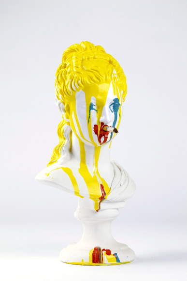 THE BRUCE HIGH QUALITY FOUNDATION Self Portrait, 2013 plaster bust, enamel paint, cigarette butt 14 x 7.5 x 5.25 inches Inquire