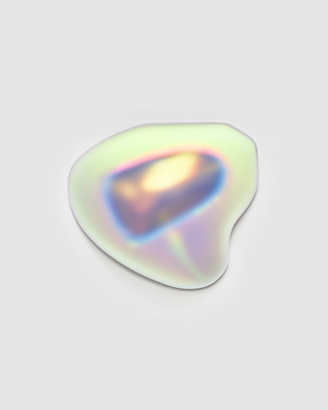 Gisela Colon  Liquid Triangle (Palladium), 2020 blow-molded acrylic 20 x 20 x 8 inches