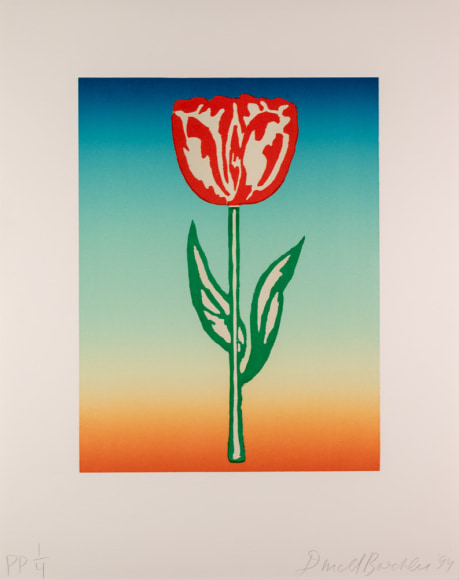 Donald Baechler Untitled #2 (From Days of the Week, a portfolio of 7 prints) , 1994 woodcut in colors paper: 22 x 17.5 inches image: 15 x 11.5 inches PP 1/4, Edition of 50 signed bottom right front
