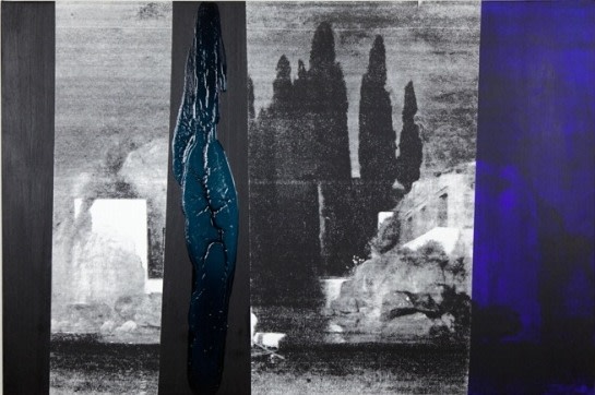 THE BRUCE HIGH QUALITY FOUNDATION Isle of the Dead, 2014 silkscreen, acrylic paint on canvas 40 x 60 inches Inquire