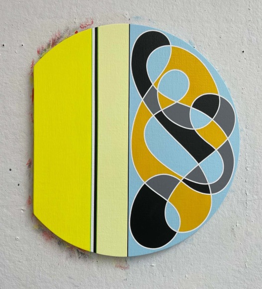 Aaron Parazette EdK #5, 2025 acrylic on linen 22 x 19 1/2 inches