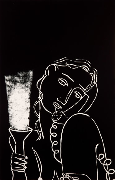 Danielle Orchard Utility, 2019 single-color lithograph on Bisque Revere suede 38 x 24 1/2 inches Edition 7 of 10