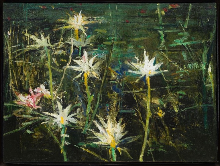 John Alexander Windmill Spring, 1991 oil on canvas 20 1/2 x 24 1/2 x 2 1/4 inches Inquire