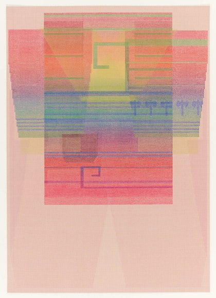Ellen Lesperance The Final Path of Feminye, 2020 thirteen-color lithograph paper: 42 1/16 x 29 3/4 inches frame: 46 7/8 x 34 9/16 inches Edition 13 of 20